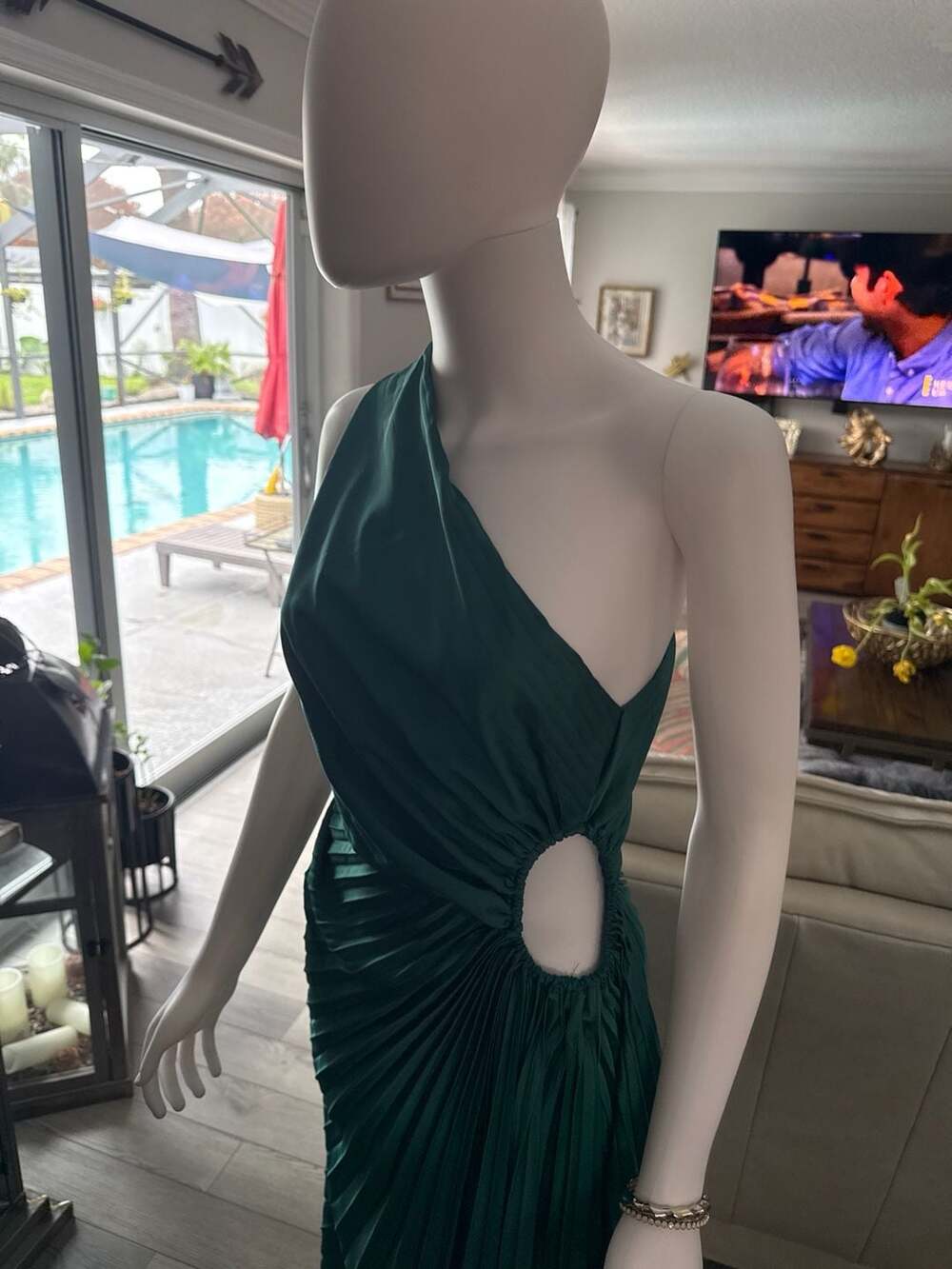 Shoulder Maxi Dress Emerald – ,